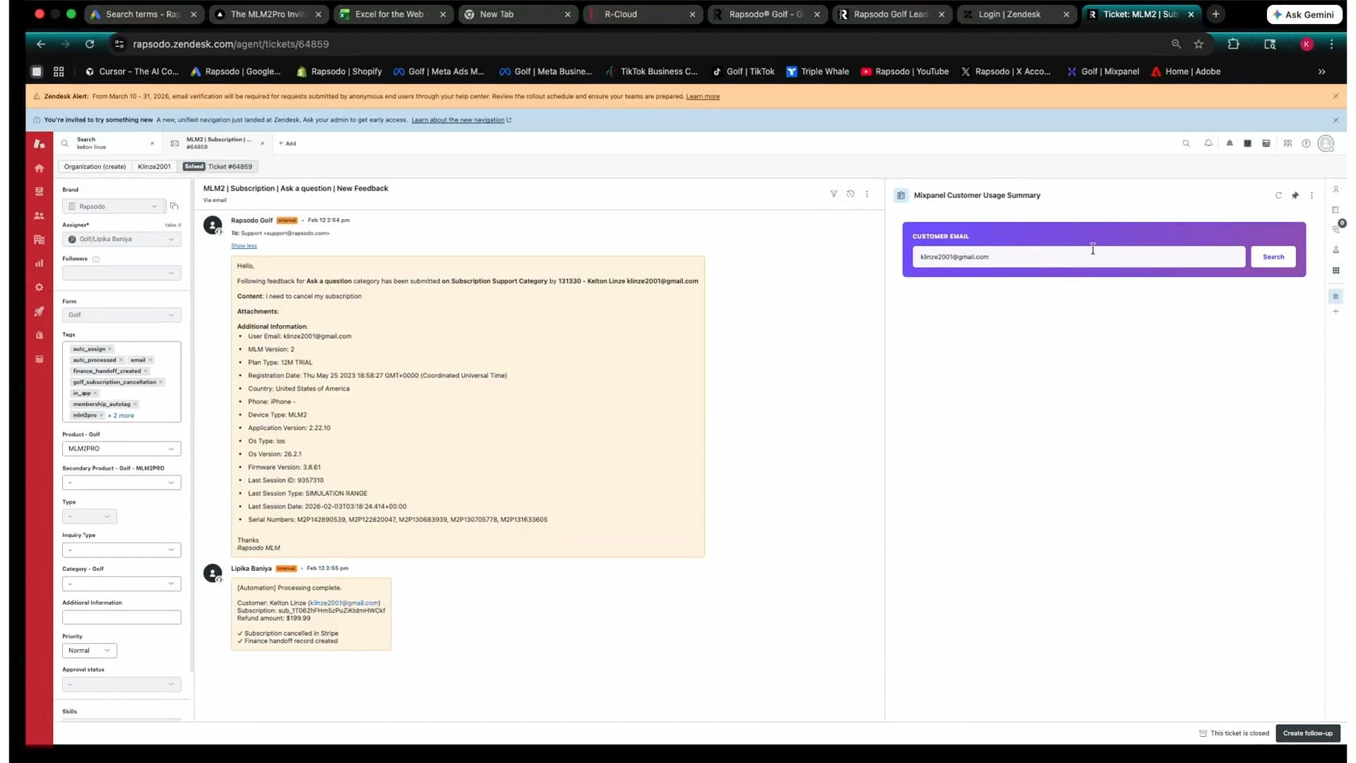 Zendesk × Mixpanel Insights App